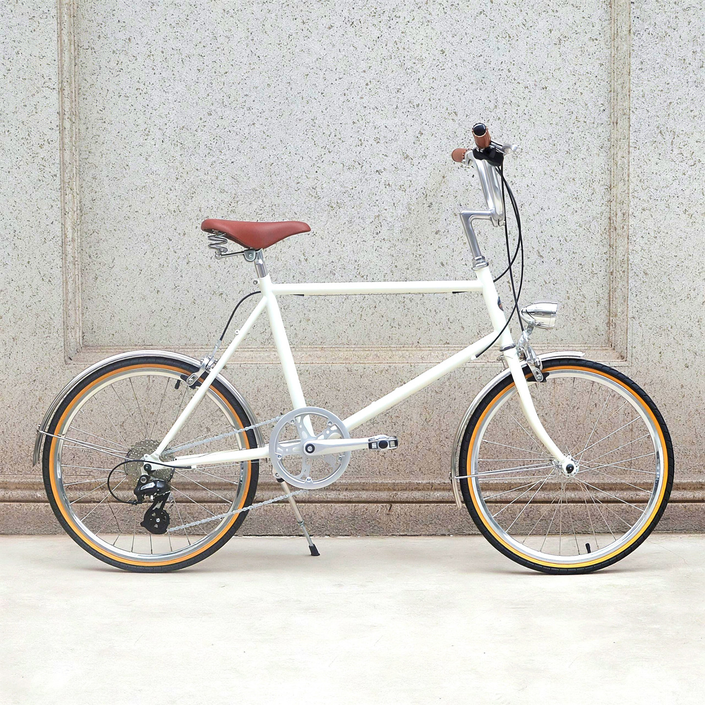 DayDayBike白色20寸变速小清新男女式城市上下班复古自行车学生车
