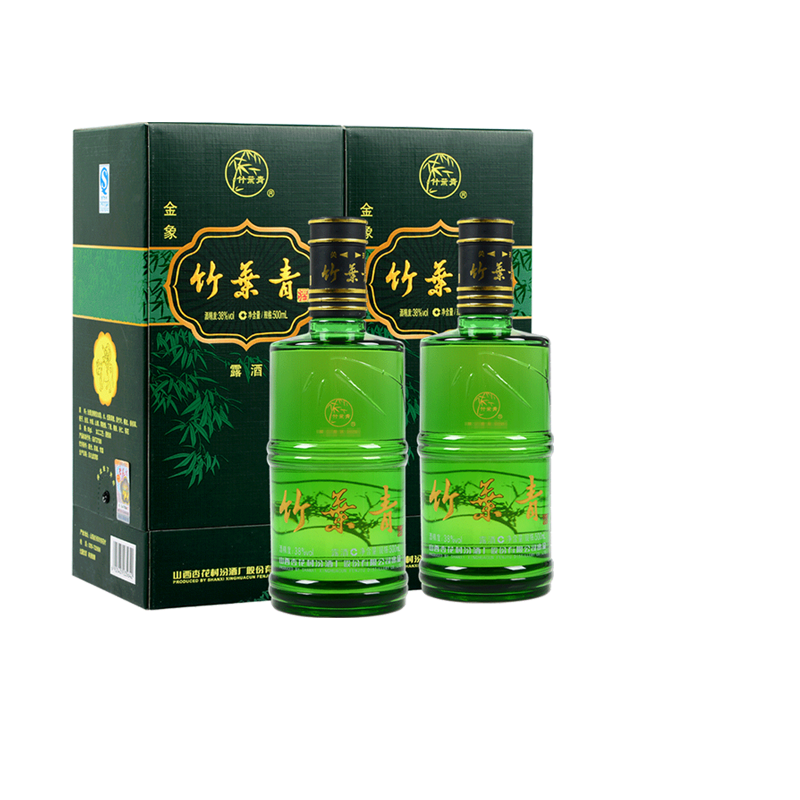 山西汾酒 38度金象竹叶青酒500ml*2瓶 杏花村国产露酒