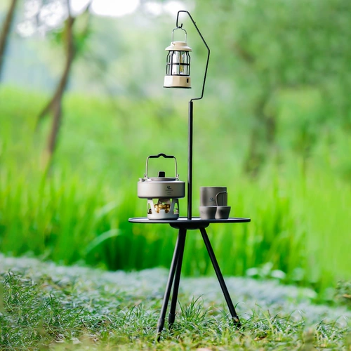 На открытом воздухе лагерь для кемпинга алюминиевый сплав Складные столы с маленькими столами, чтобы поднять черный обеденный стол для моторного чая.