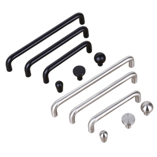 黑色极简衣柜门拉手现代简约高档橱柜子抽屉柜明装门把手明装加长