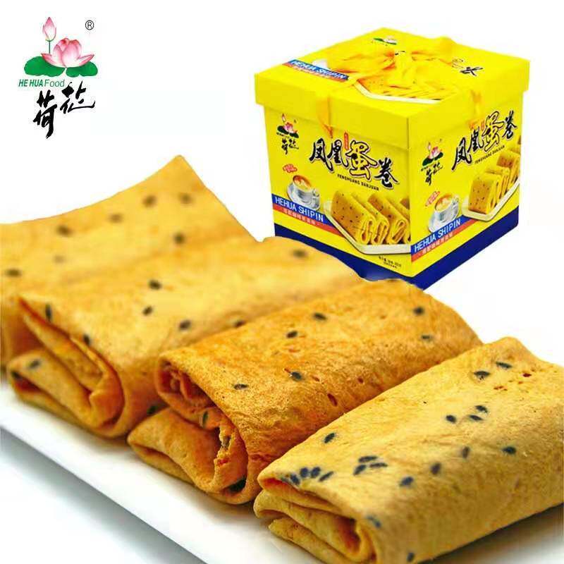 荷花特产凤凰蛋卷鸡蛋芝麻老式手工小吃零食饼干休闲糕点整箱礼盒