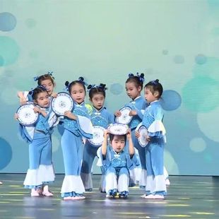第八届小荷风采粒粒盘中餐儿童演出服少儿舞蹈服幼儿肚兜表演服
