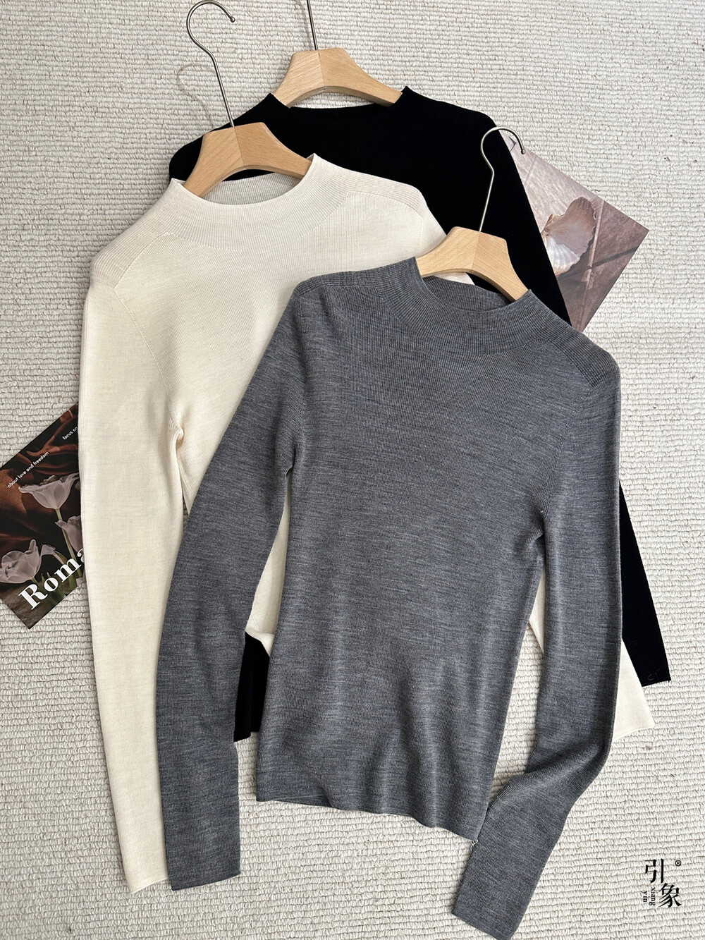 狠货～18针德国杨子纱精仿全羊毛半高领针织衫秋冬无缝一体羊毛衫