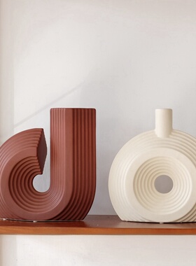 极简异形花器样板房酒店家居摆件