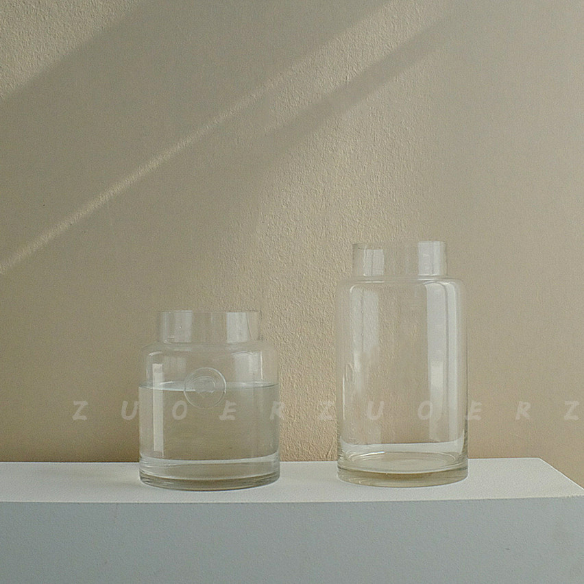 北欧ins透明玻璃花瓶摆件客厅