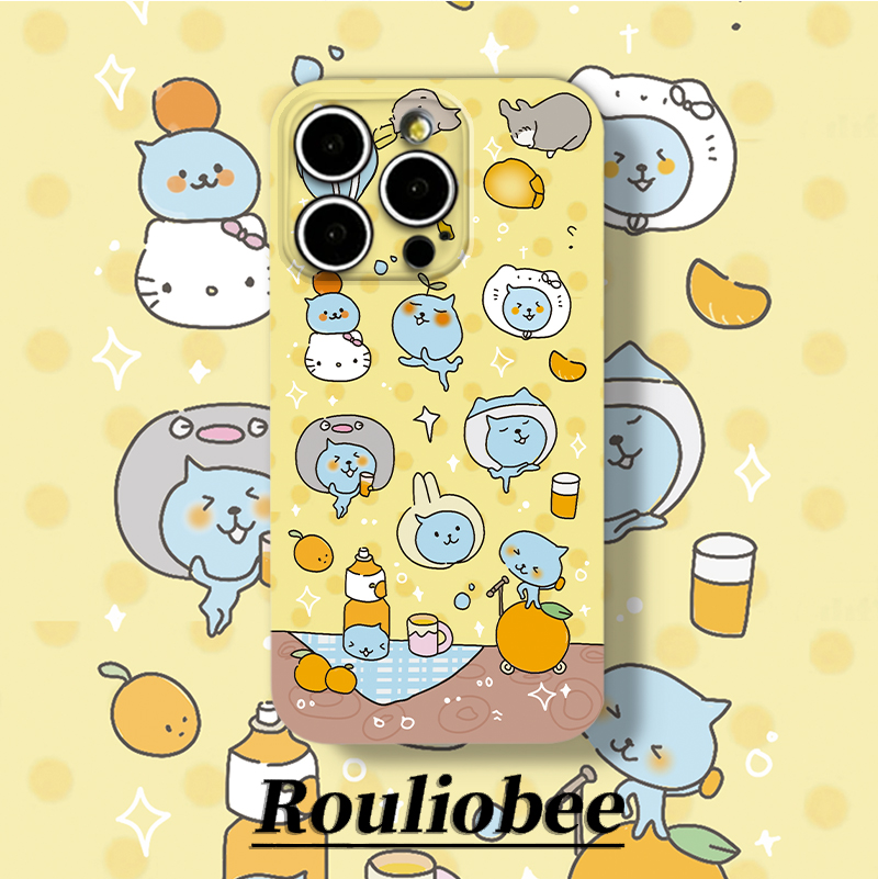 满屏橙子酷儿适用苹果16promax手机壳16pro华为mate70新款pura80菲林壳OPPOReno14/vivos30x200小米15超火套