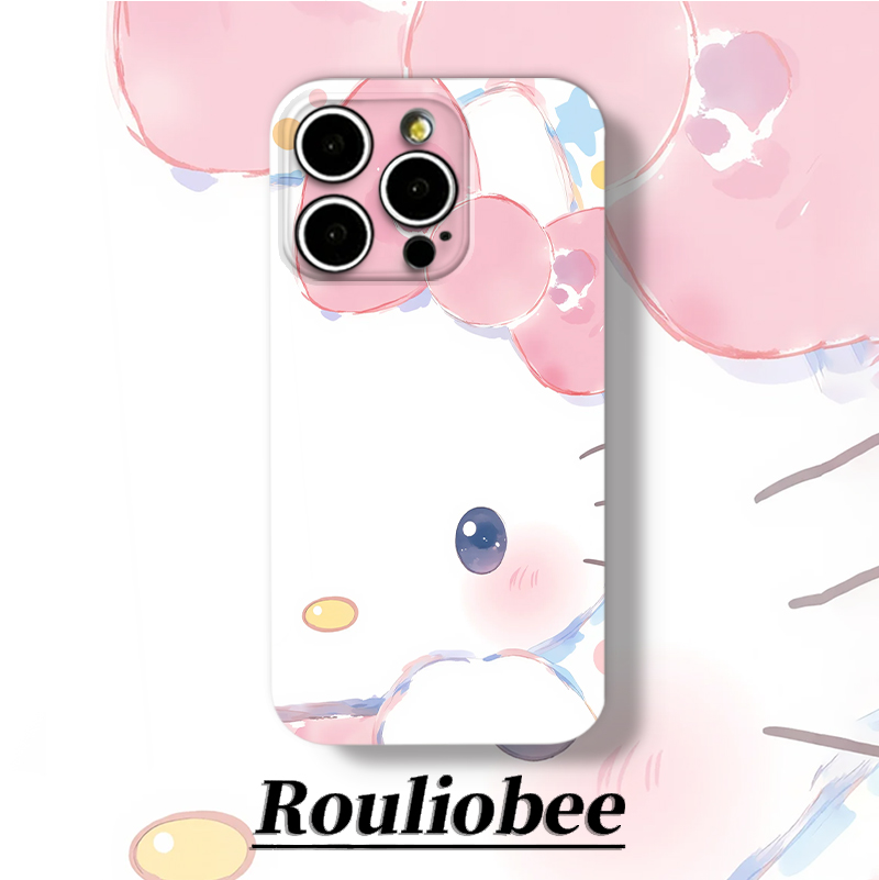 大脸版治愈Kitty适用苹果15promax手机壳16pro华为mate60新款pura70菲林壳OPPOReno12/vivos19x100小米15超火
