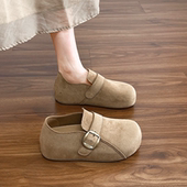 内增高全包勃肯鞋 超火一脚蹬厚底休闲豆豆博肯单鞋 女2026春季 新款