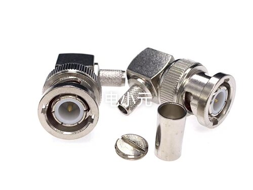 BNC-C-JW-3 BNC公弯头压接50-3/LMR200线BNC射频连接器