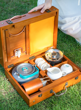 byke户外露营车载折叠茶桌休闲露营煮茶一体式收纳轻量化便携茶桌