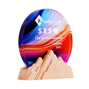 山峰创意水晶实木奖杯定制定做公司年会优秀员工颁奖荣誉奖牌订制