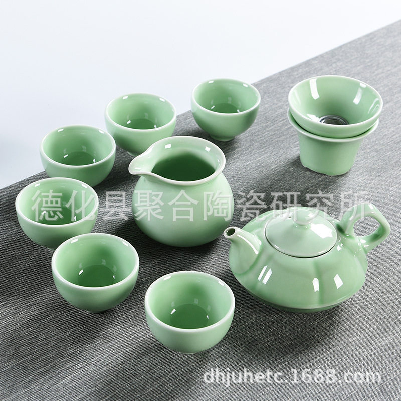 家用简约整套功夫茶具青