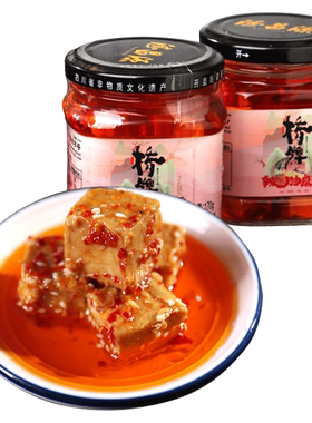 桥牌辣油腐乳四川老字号送豆瓣酱