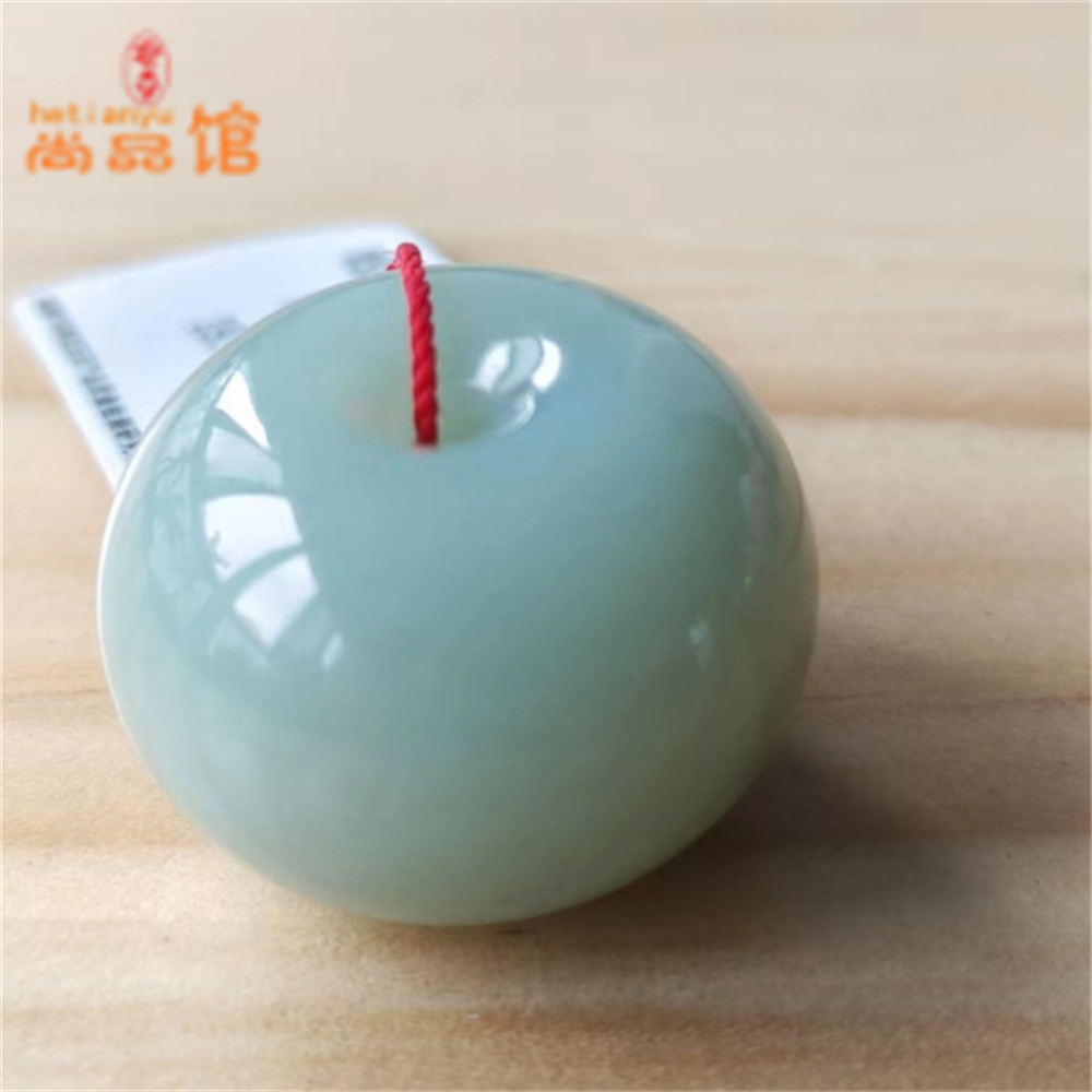新疆且末蓝青白玉面包圈肥扣和田玉平安扣吊坠天然（结缘有同款）