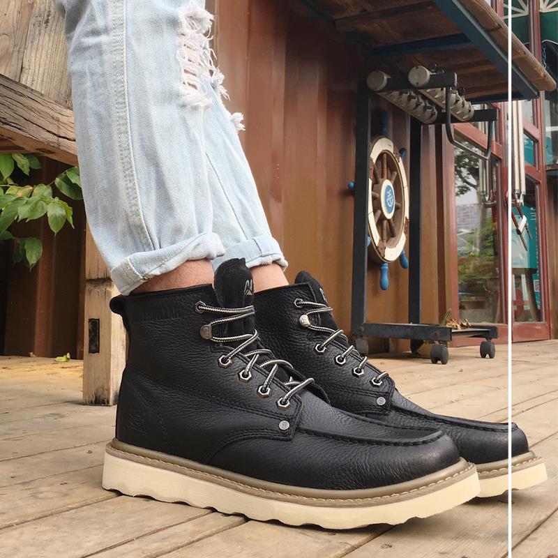 牛皮保暖高帮鞋工装靴