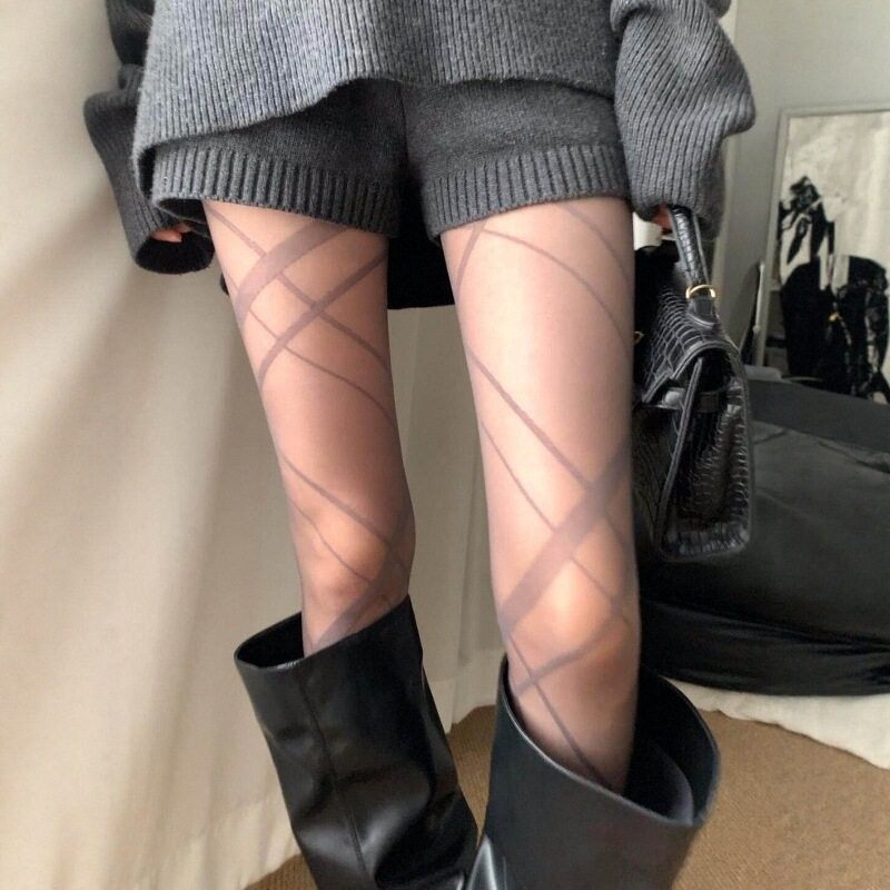 韩系不规则交叉花纹丝袜女士丝袜四季可穿防勾丝高透薄丝秋季透肉,女士内衣/男士内衣/家居服,连裤袜/打底袜,淘宝优惠券,粉丝福利购,淘宝优惠卷