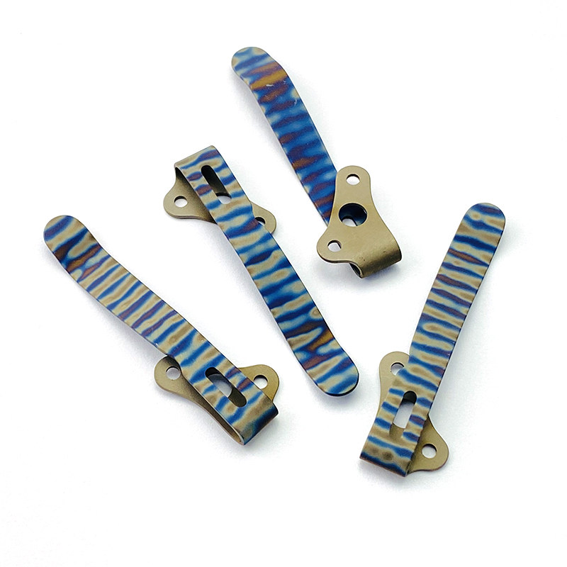 Demko钛合金虎纹烧钛背夹