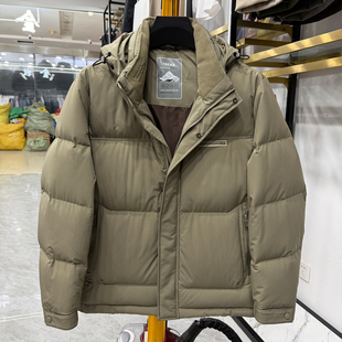 大厂代工!90鸭绒!可脱卸帽短款羽绒服男商务休闲百搭保暖外套
