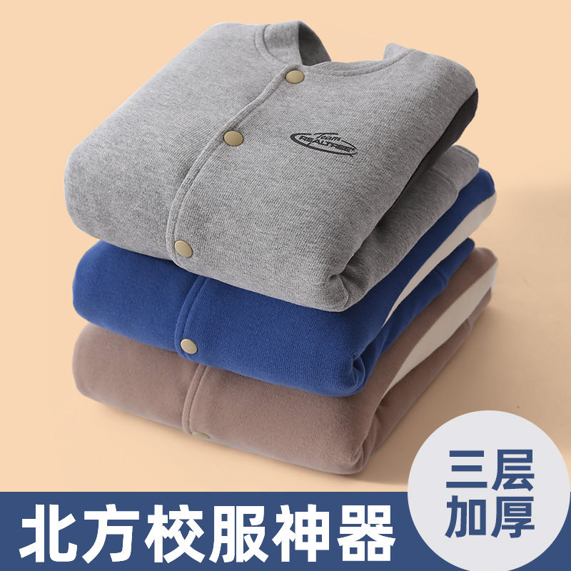 儿童加厚校服神器内胆棉衣男童女大外套夹棉冬季中小学生棉袄上衣