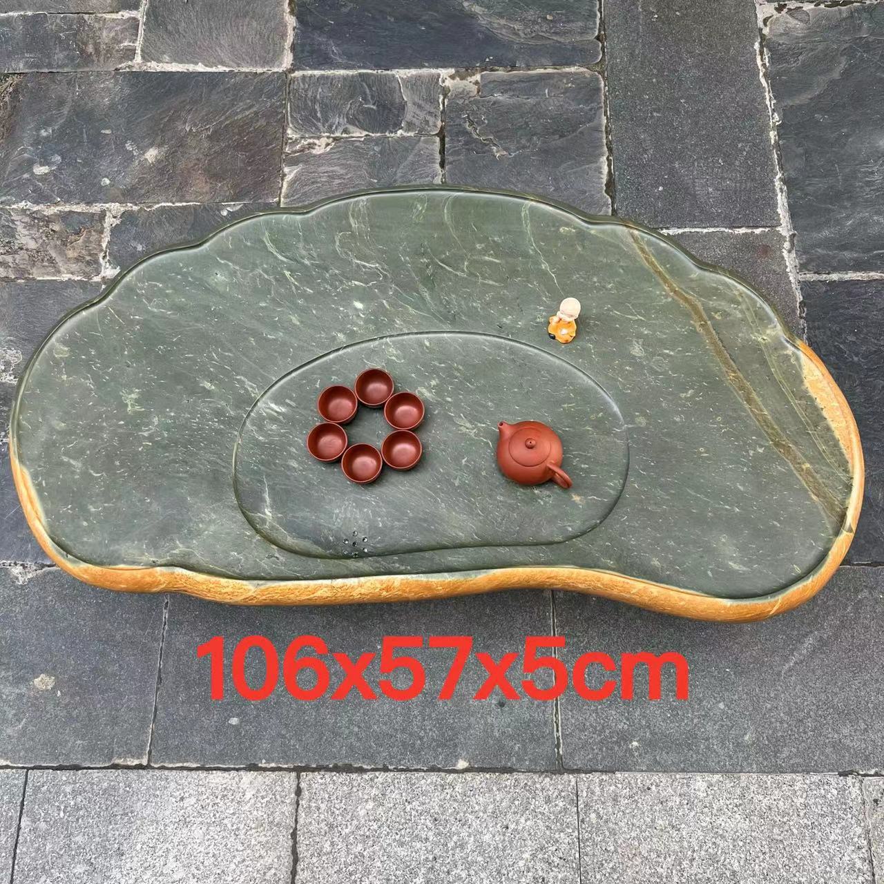 端砚茶盘天然原石简易平板大气茶桌茶台摆件客厅一体式厂家直销