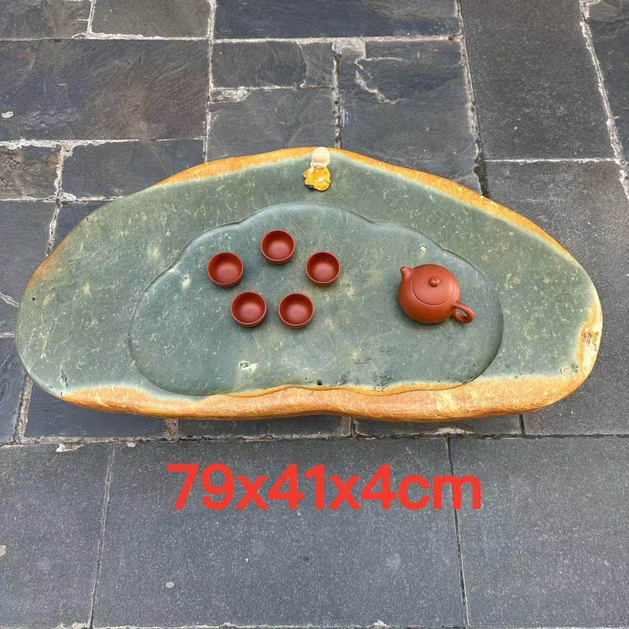 端砚茶盘厂天然绿端紫端宋坑创意新奇客厅茶桌茶台简易手工艺孤品