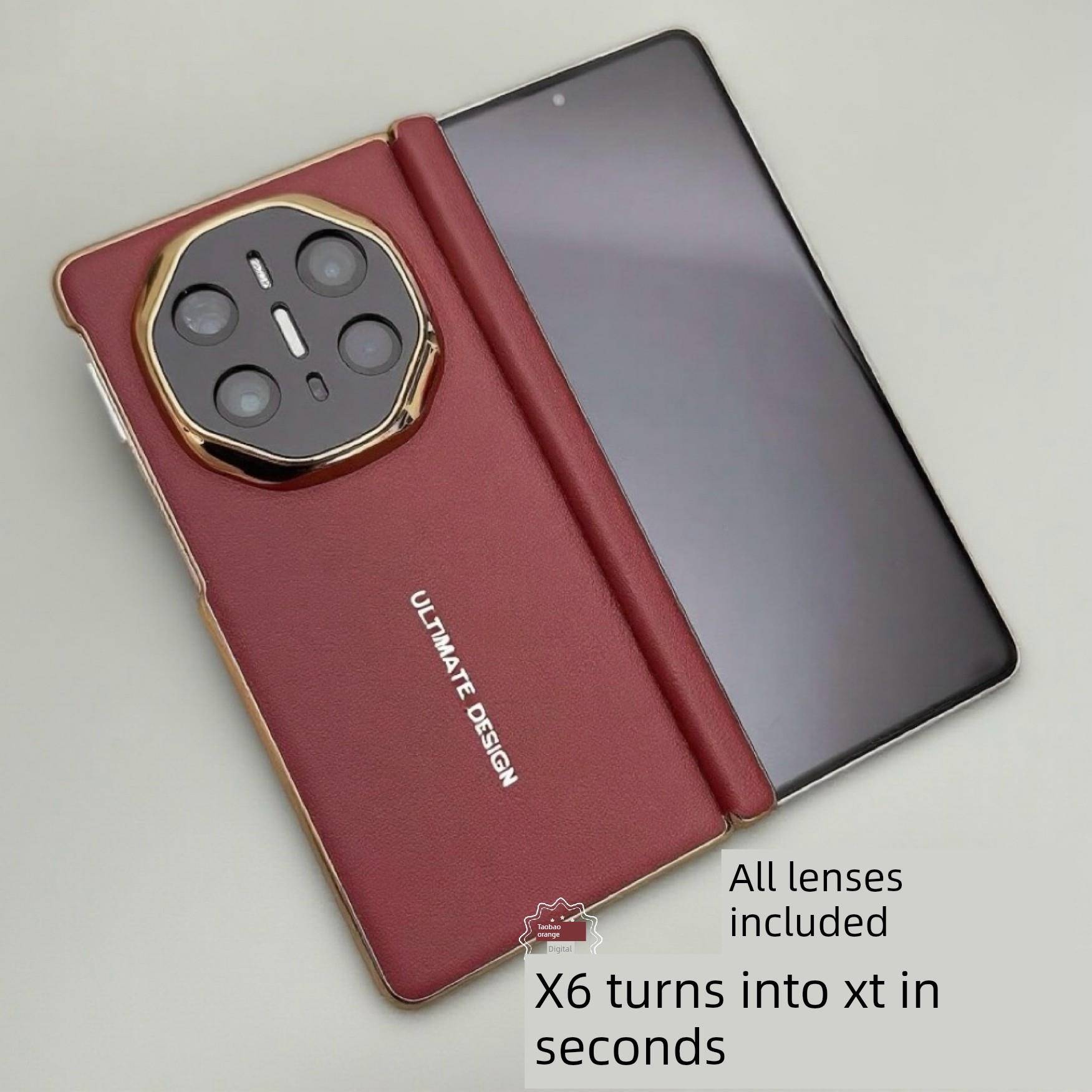 原装正品适用华为Matex6手机壳X6秒到Xt非凡大师全新中轴保护经典超薄皮革保护套Matex5防摔经典商务系列男女