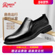 真皮套脚商务皮鞋 男休闲正装 鞋 强人3515男鞋 英伦软底一脚蹬德比鞋