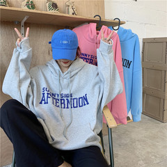 Real price! Korean loose Slouchy style versatile hooded and plush sweater coat