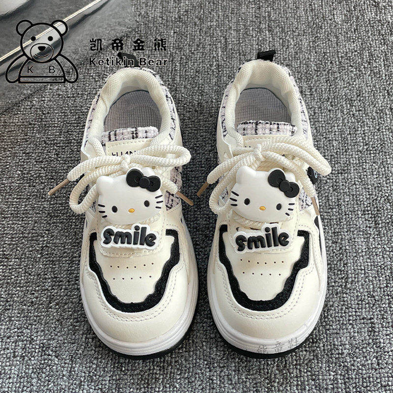 Hello Kitty女童鞋2026新款小香风板鞋女孩低帮休闲鞋儿童运动鞋,童鞋/婴儿鞋/亲子鞋,板鞋,淘宝优惠券,粉丝福利购,淘宝优惠卷