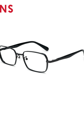 JINS睛姿含镜片近视镜金属感时髦复古可加配防蓝光镜片MMF25S043
