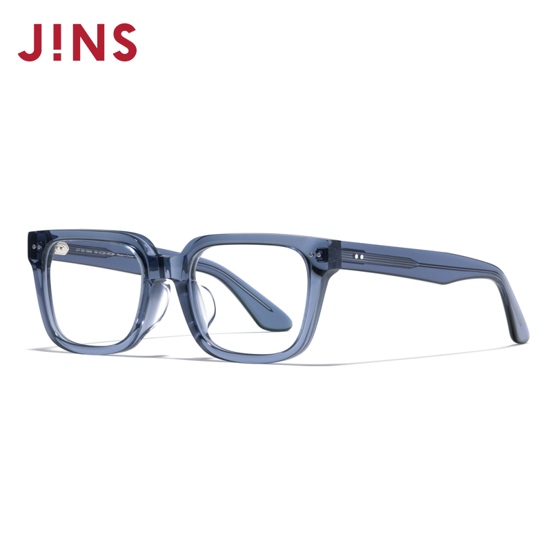 JINS睛姿 含镜片近视眼镜板材方框复古可加配防蓝光镜片UCF25S154