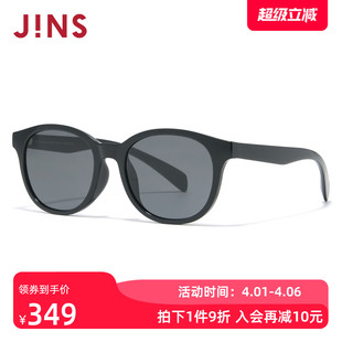圆框女复古大框防晒墨镜防紫外线URF26S066 JINS睛姿太阳眼镜新品