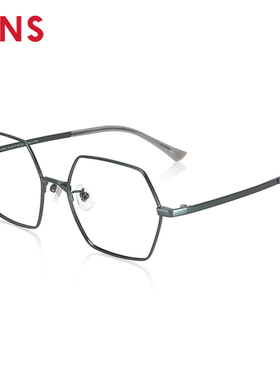 JINS睛姿含镜片近视镜轻量钛框可加防蓝光镜片UTF23S132