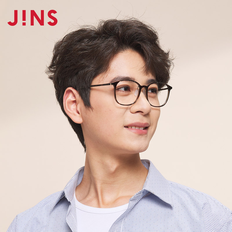 JINS睛姿AIR FRAME近视镜舒适佩戴感可加配防蓝光镜片UUF23S172