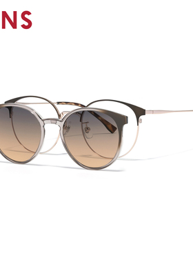 JINS睛姿近视太阳眼镜磁吸贴片偏光镜片墨镜可加配镜片LMF25S222