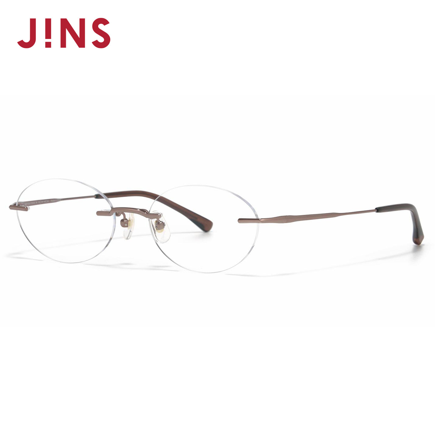 JINS睛姿近视眼镜高智感无框椭圆小框钛金属可加配镜片LTP26S150