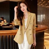 感西气装 休闲小个子扣质双1677排女西服春季 外套春秋新款 韩版