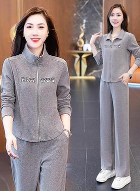 秋新款968981女式运动步套装健身跑闲长袖领透气吸汗休训练春服