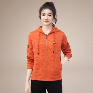 动AAG休闲上外套女春秋新款宽松显瘦百搭连运衣帽卫洋气减龄衣潮