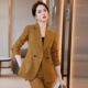 咖色西套装 女春秋酒AL753530装 店主经理工持人作服气质女神范高端