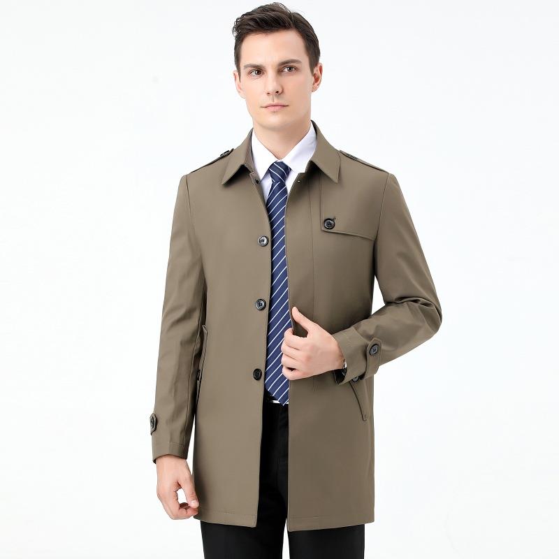 款秋季新款男士高档2011-PP-风衣中长薄外闲套男装款上衣商务休爸