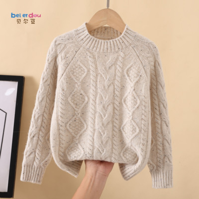 秋冬新款女童100%羊毛毛衣