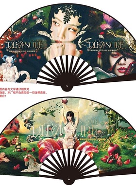 薛之谦张韶涵蔡依林演唱会10寸绢布扇子pleasure折扇同款应援周边
