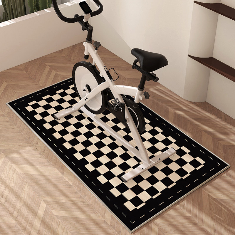 动感单车地垫防震垫椭圆机垫子减震隔音垫健身专用防滑垫健身地毯