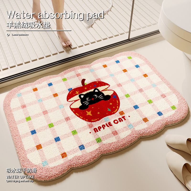 卡通ins吸水卫生间门口防滑地毯