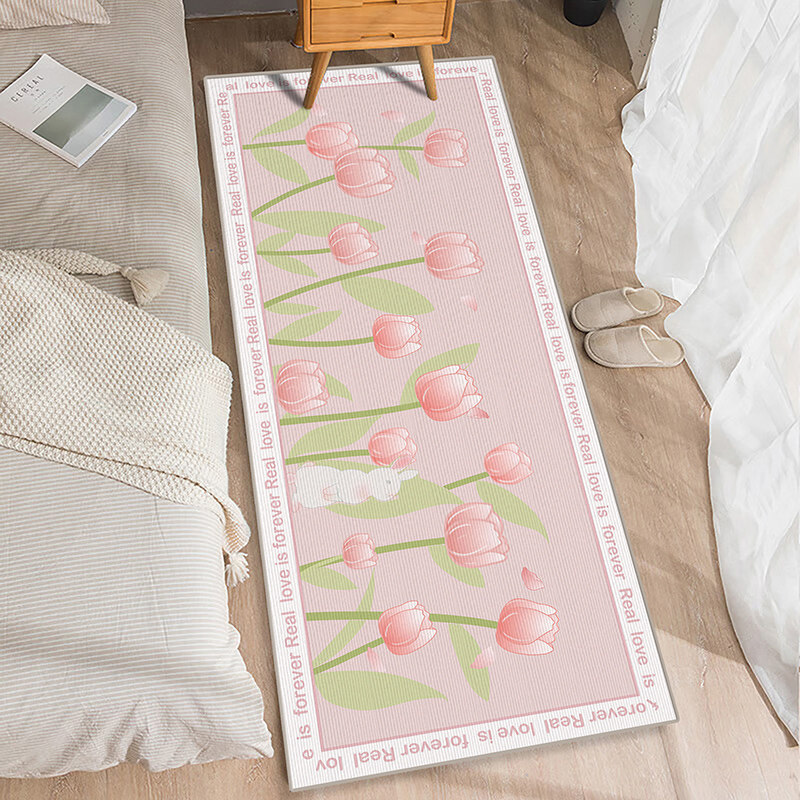 加厚床边毯郁金香卧室长条主卧客厅少女心窗边飘窗垫耐脏地毯地垫,居家布艺,地毯,淘宝优惠券,粉丝福利购,淘宝优惠卷