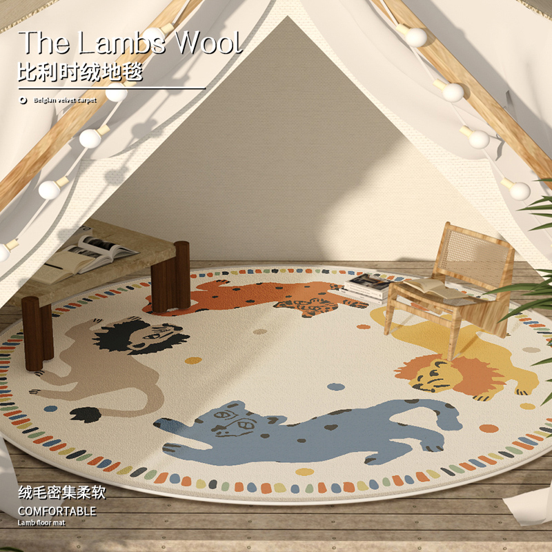 户外帐篷圆形地垫天幕露营野炊防潮地毯耐磨加厚野餐垫便携防潮垫