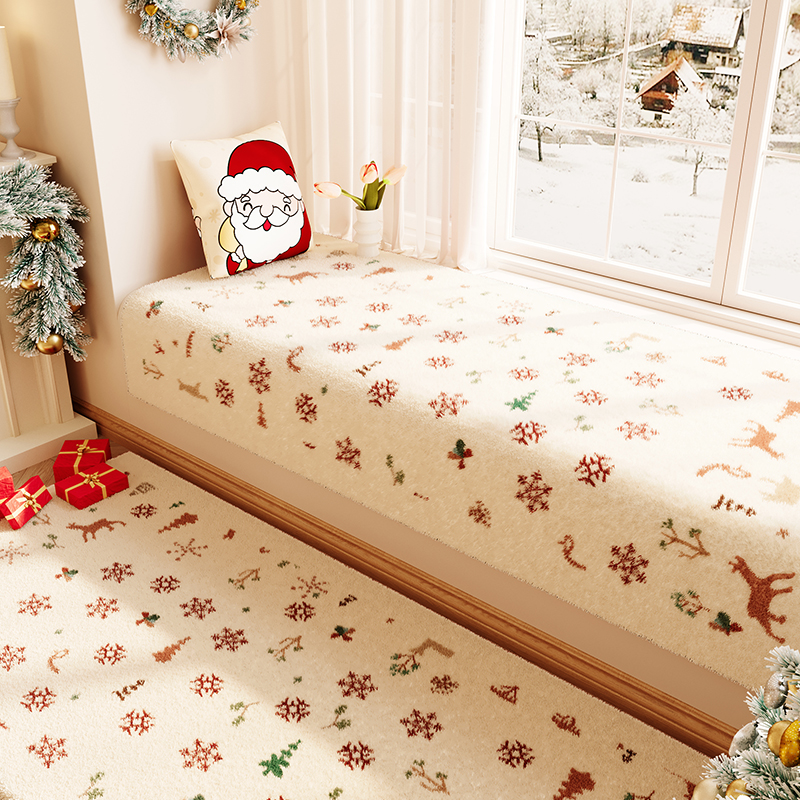 圣诞ins仿羊绒飘窗垫窗台阳台垫