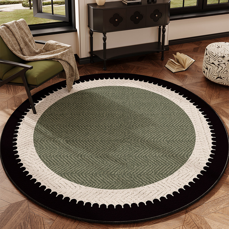复古圆形地毯电脑椅垫卧室客厅书房地垫法式家用易打理免洗防滑垫,居家布艺,入户地垫,淘宝优惠券,粉丝福利购,淘宝优惠卷