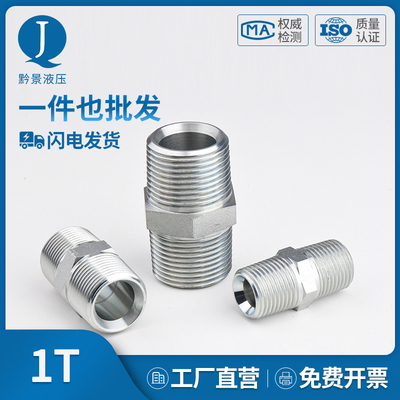 1T-SP 派克标准液压油管直通英锥外螺纹对丝BSPT螺纹 FF33M接头